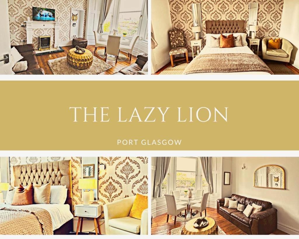 The Lazy Lion - Spacious 2 Bedroom - Town Centre Holiday Home Apartment Port Glasgow Exterior photo